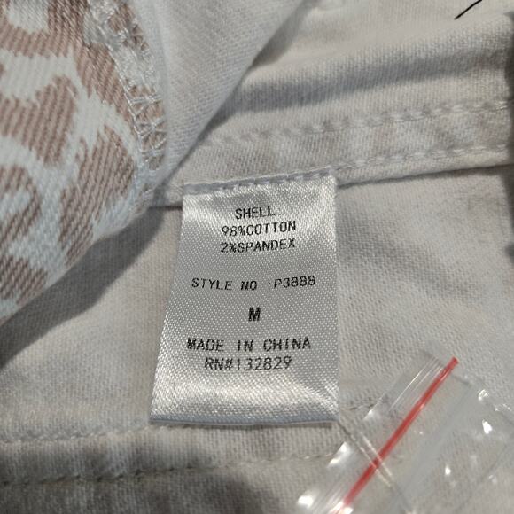 NWT Miou Muse Leopard Print Barrel Jeans Raw Hem High-rise Size M - Picture 11 of 11